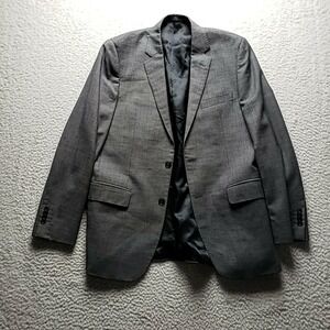 Sacoor Brothers Suit Jacket Mens EU 52 Gray Check Slim Fit Half Canvas 2 Button
